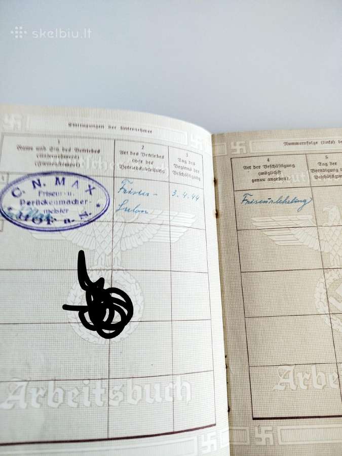 Vokiška darbo knygutė - nuotraukos Nr. 4