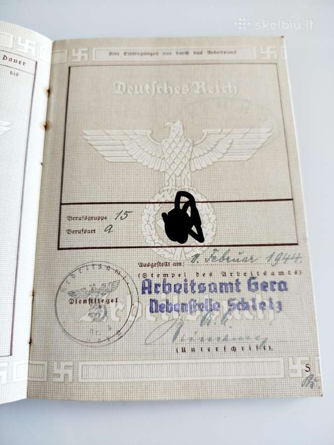 Vokiška darbo knygutė - nuotraukos Nr. 5