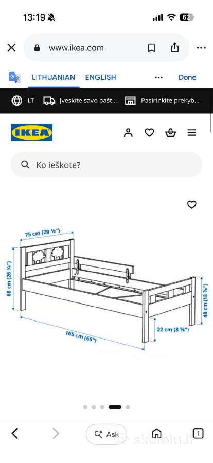Dovanoju Ikea vaikišką lovą su čiužiniu - nuotraukos Nr. 5
