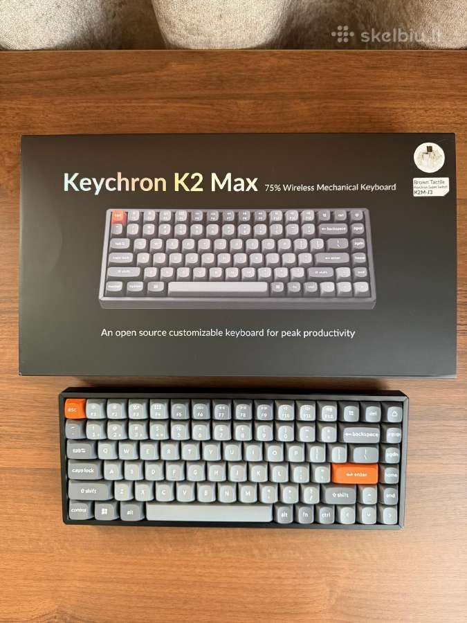 Mechaninė klaviatūra Keychron K2 Max Brown Switch - nuotraukos Nr. 3