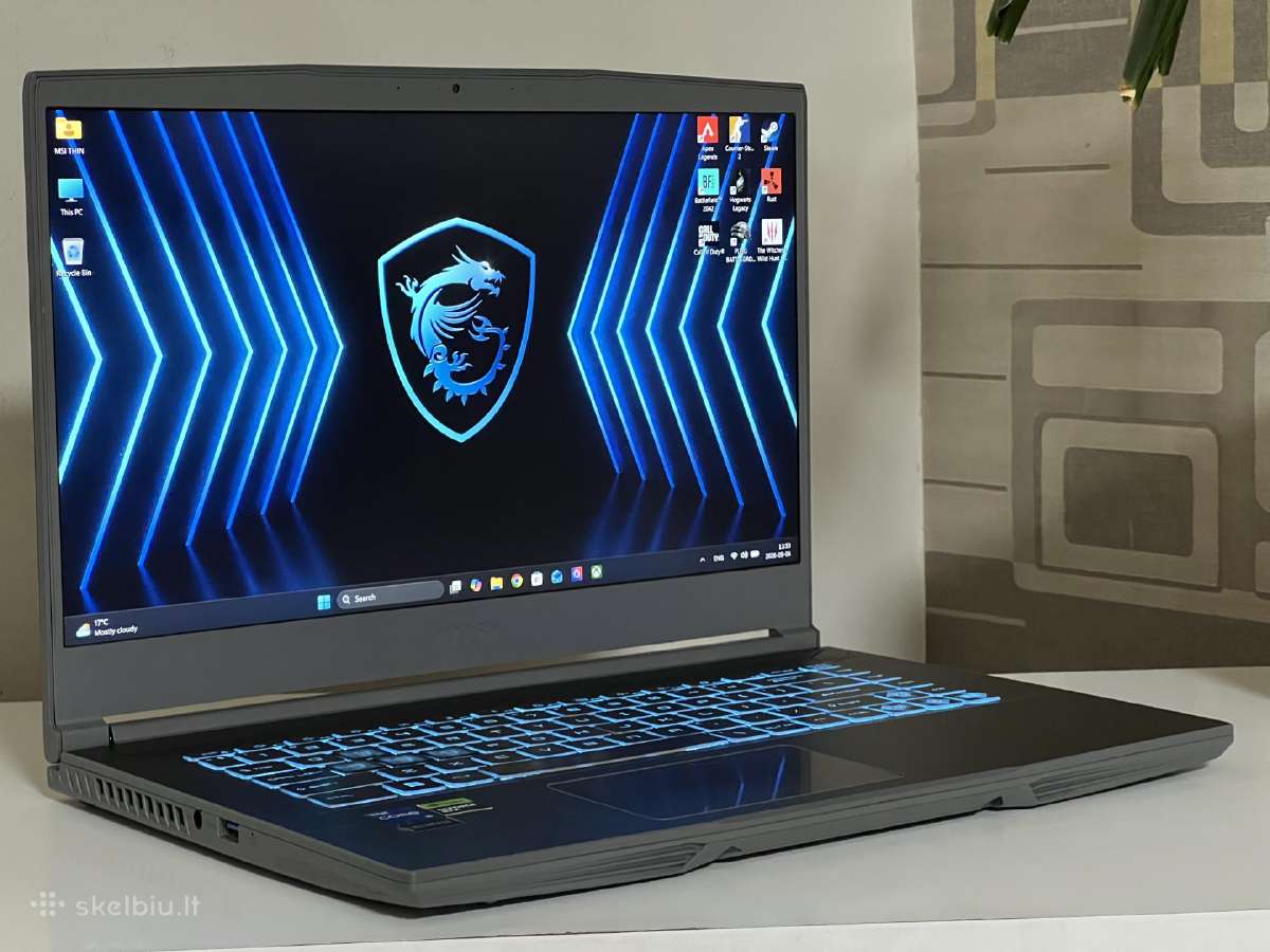 Parduodamas Msi Thin su Rtx 2050, I5-12k, 144hz. - nuotraukos Nr. 2