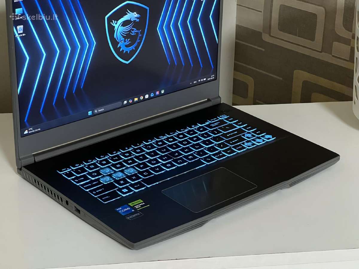 Parduodamas Msi Thin su Rtx 2050, I5-12k, 144hz. - nuotraukos Nr. 3