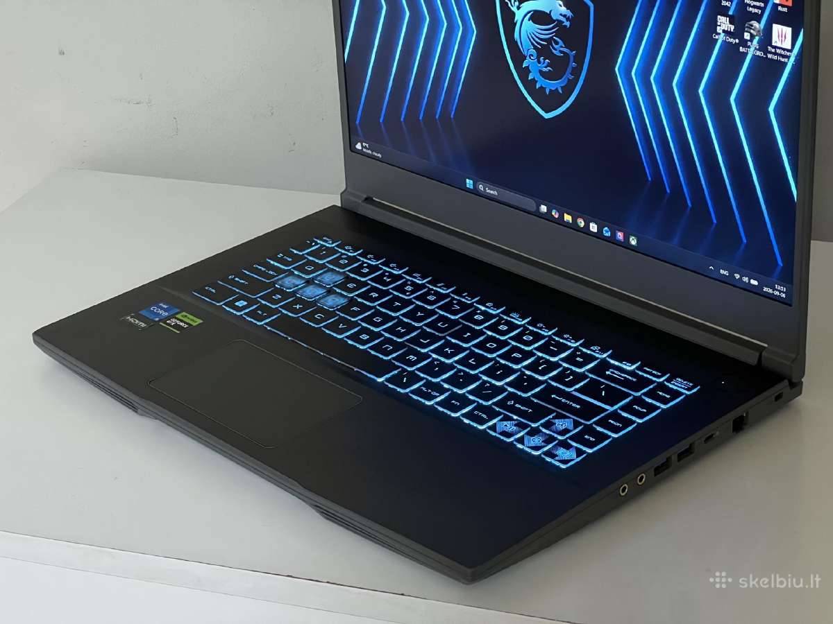 Parduodamas Msi Thin su Rtx 2050, I5-12k, 144hz. - nuotraukos Nr. 4