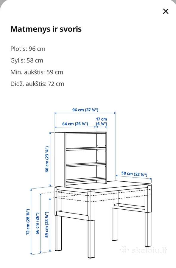 Ikea vaikiškas stalas su kėde - nuotraukos Nr. 7