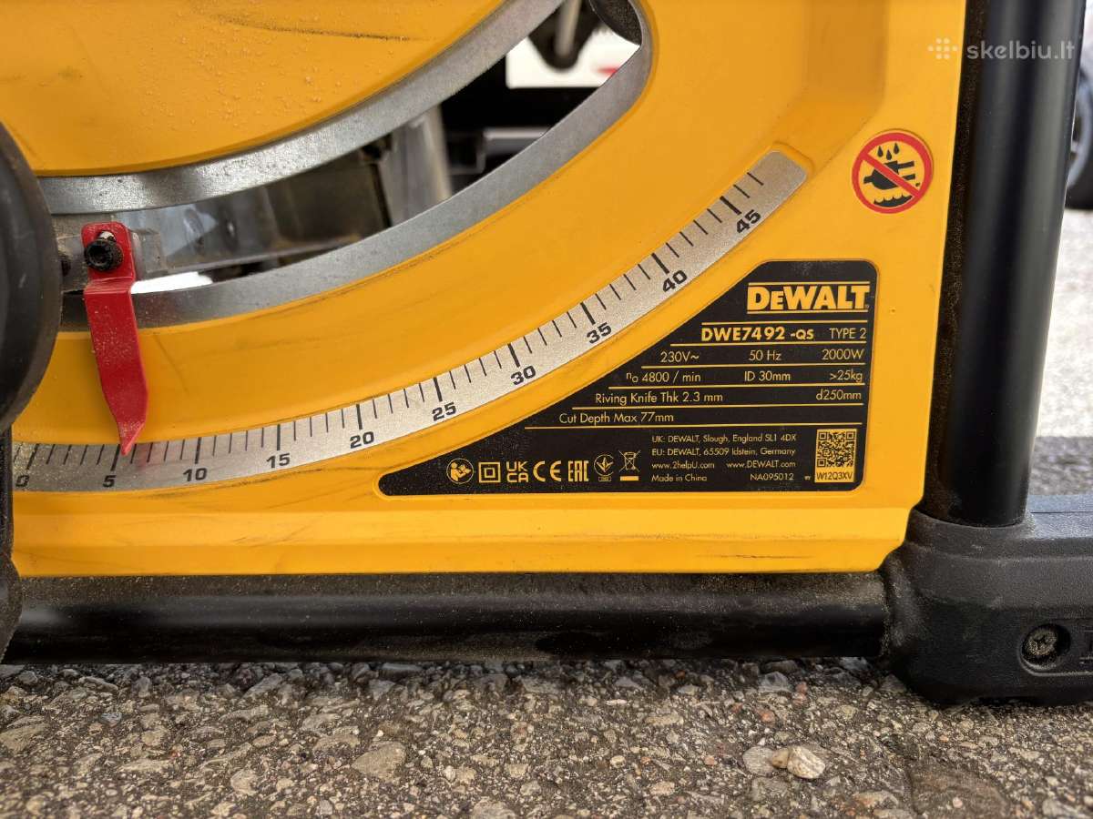 Išilginio pjovimo staklės Dewalt Dwe7492-qs - nuotraukos Nr. 2