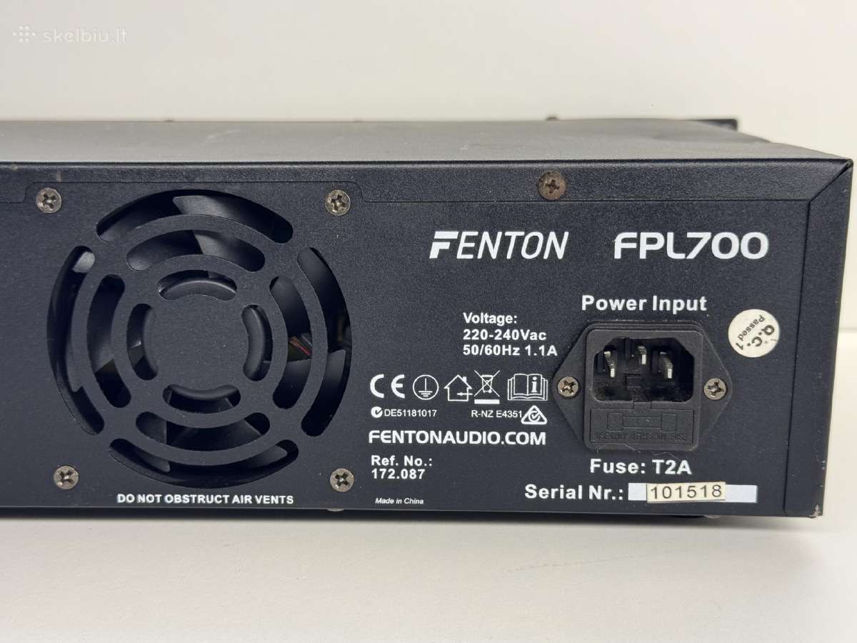 Fenton Fpl700 700w galios stiprintuvas - nuotraukos Nr. 5