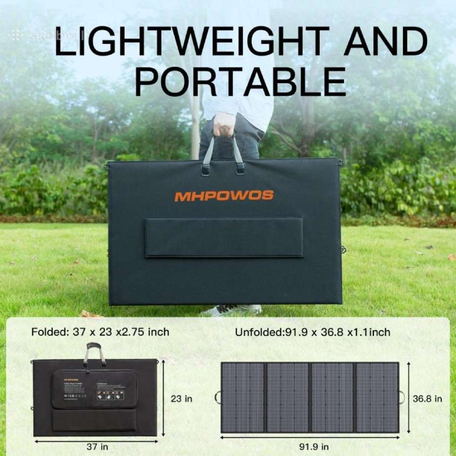 Nešiojama 400w saulės baterija Mhpowos 31v - nuotraukos Nr. 12