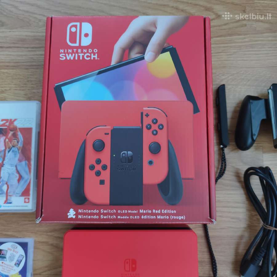 Nintendo Switch Oled Mario Red Edition+ Splatoon 2 - nuotraukos Nr. 10