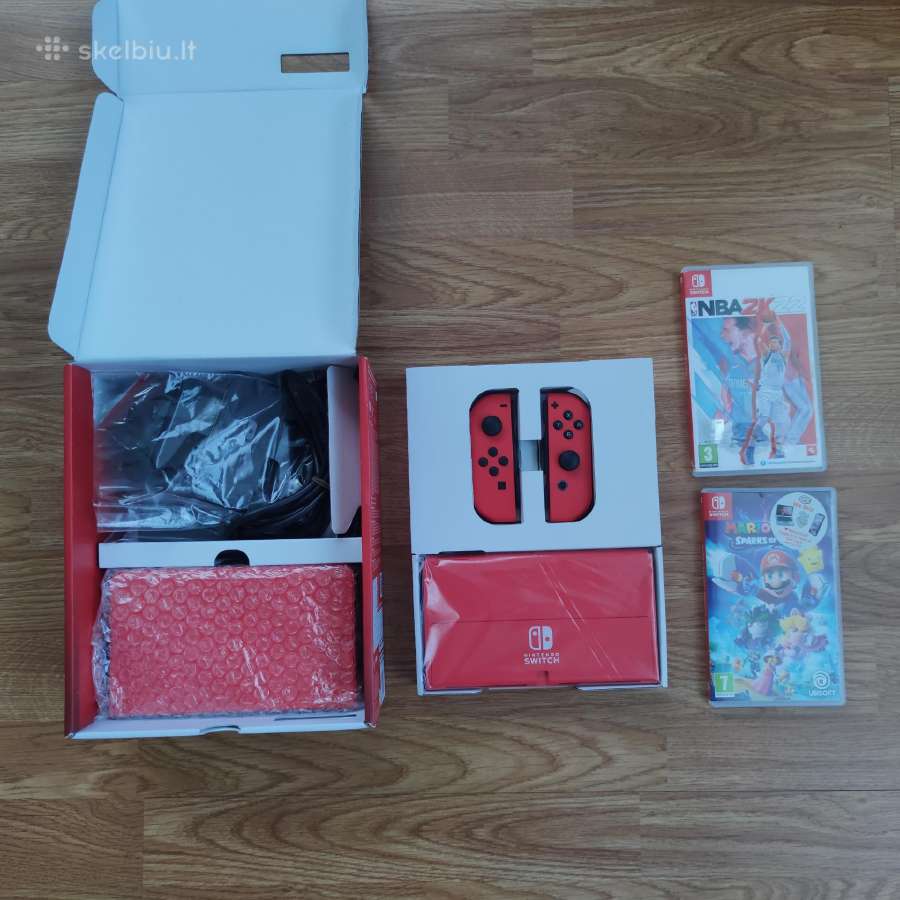Nintendo Switch Oled Mario Red Edition+ Splatoon 2 - nuotraukos Nr. 13