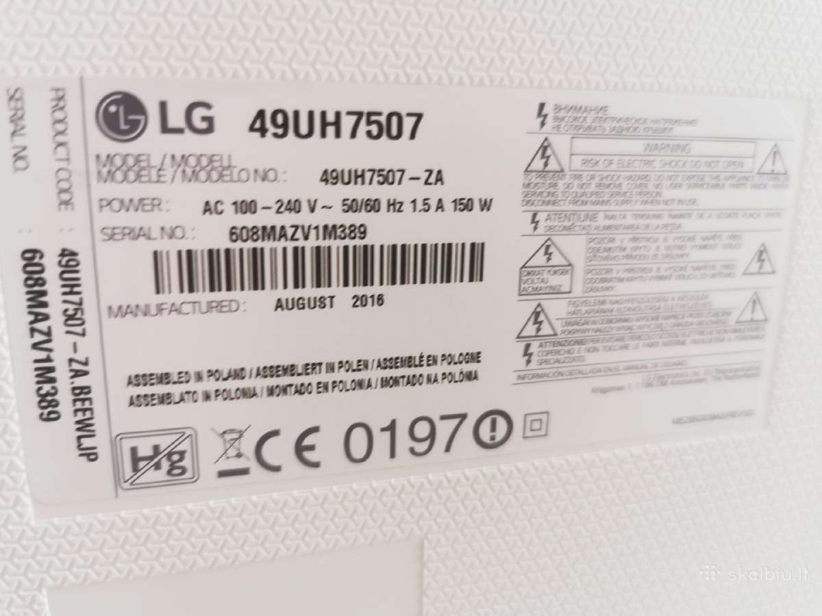 LG TV su defektu - nuotraukos Nr. 3