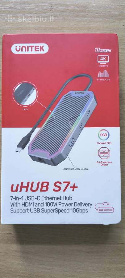 Unitek Jungčių šakotuvas nešiojamam pc 7 viename - nuotraukos Nr. 2