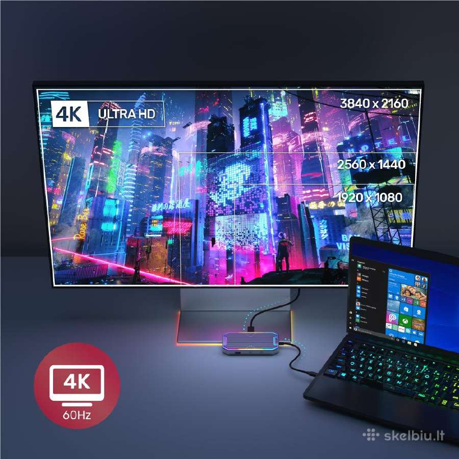 Unitek Jungčių šakotuvas nešiojamam pc 7 viename - nuotraukos Nr. 6