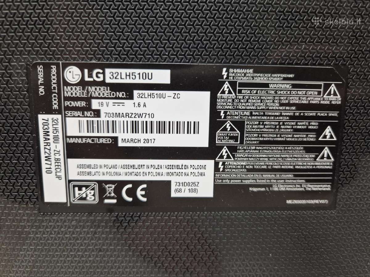 Naudotas 32" 81cm LED TV LG HD - nuotraukos Nr. 7