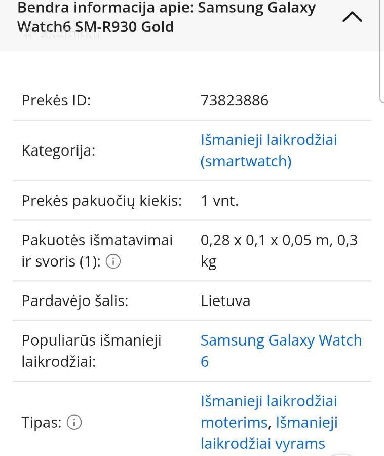 Išmanusis laikrodis samsung galaxy watch 6 - nuotraukos Nr. 2