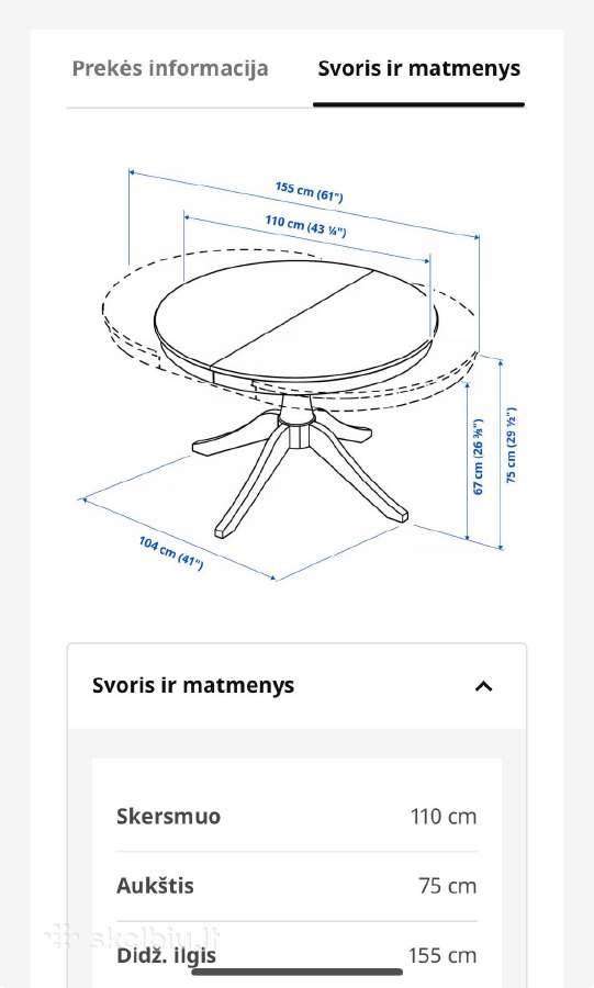 Naudotas stalas ir 4 minkštos kėdės - nuotraukos Nr. 2