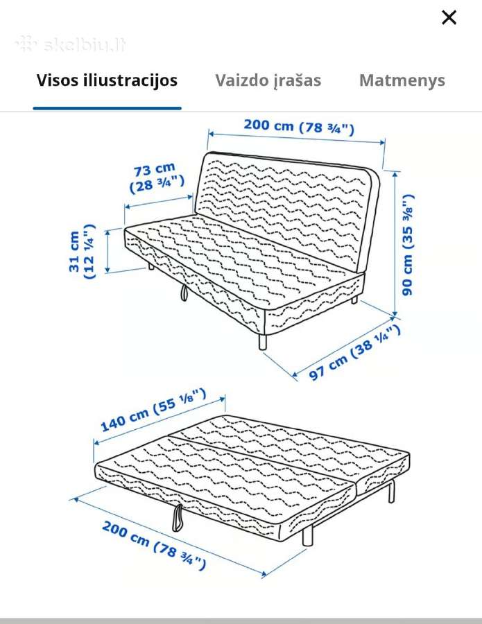 Sofa lova Nyhamn - nuotraukos Nr. 4