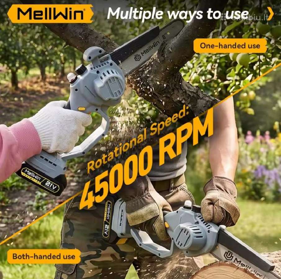 Mellwin 8" 21v bešepetėlinis variklis - nuotraukos Nr. 3