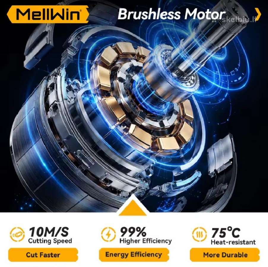 Mellwin 8" 21v bešepetėlinis variklis - nuotraukos Nr. 5