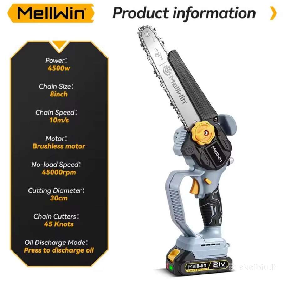 Mellwin 8" 21v bešepetėlinis variklis - nuotraukos Nr. 6