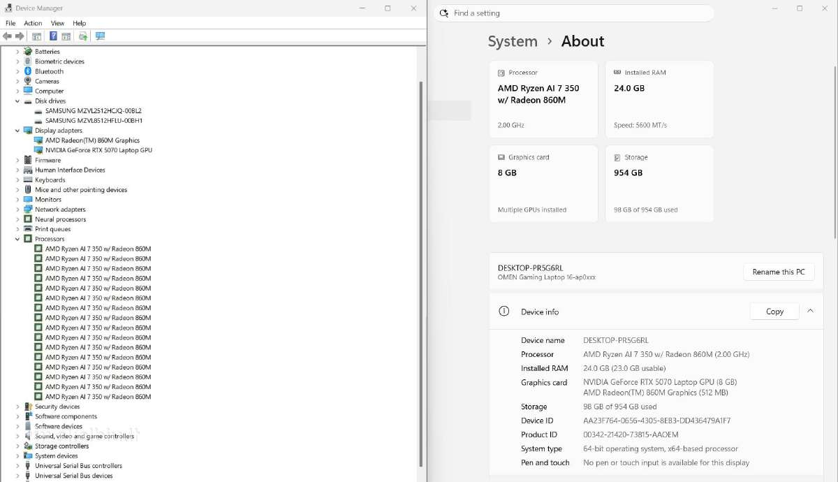 Hp Omen 16 Ryzen Ai 7 350, Rtx 5070 - nuotraukos Nr. 6