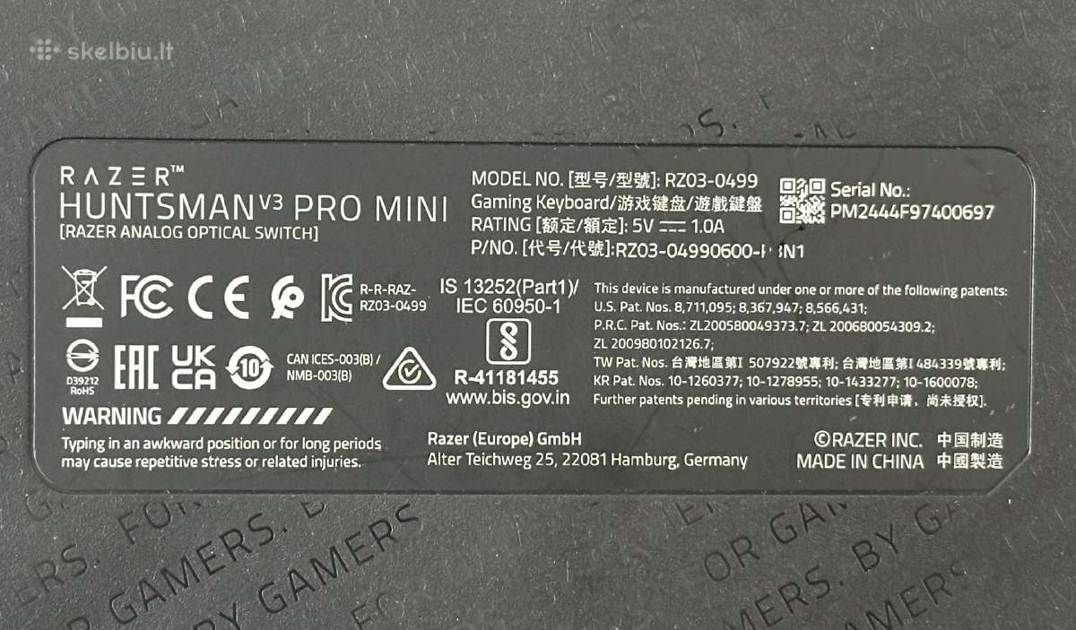 Razer Huntsman v3 pro mini - nuotraukos Nr. 2