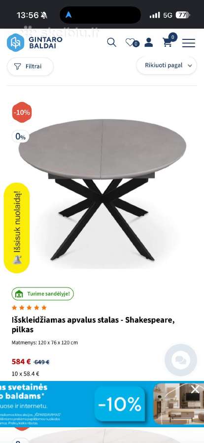 Valgomojo komplektas - nuotraukos Nr. 9