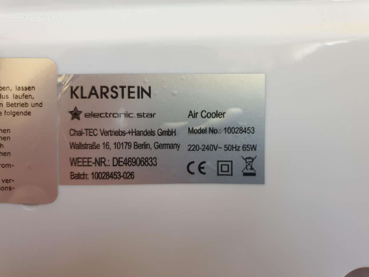 Oro Aušintuvas Klarstein Ctr1 - nuotraukos Nr. 4