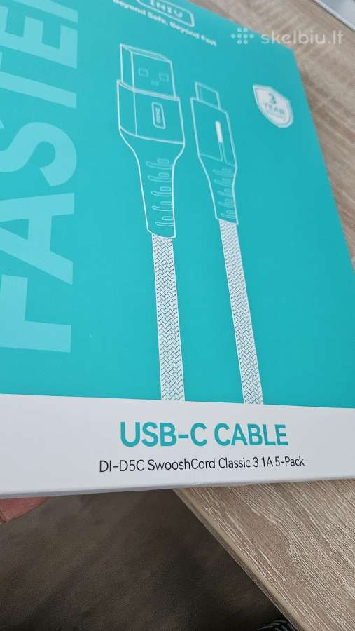 Iniu D5c nailono pynės Usb-a į Usb-c kabeliai - nuotraukos Nr. 2