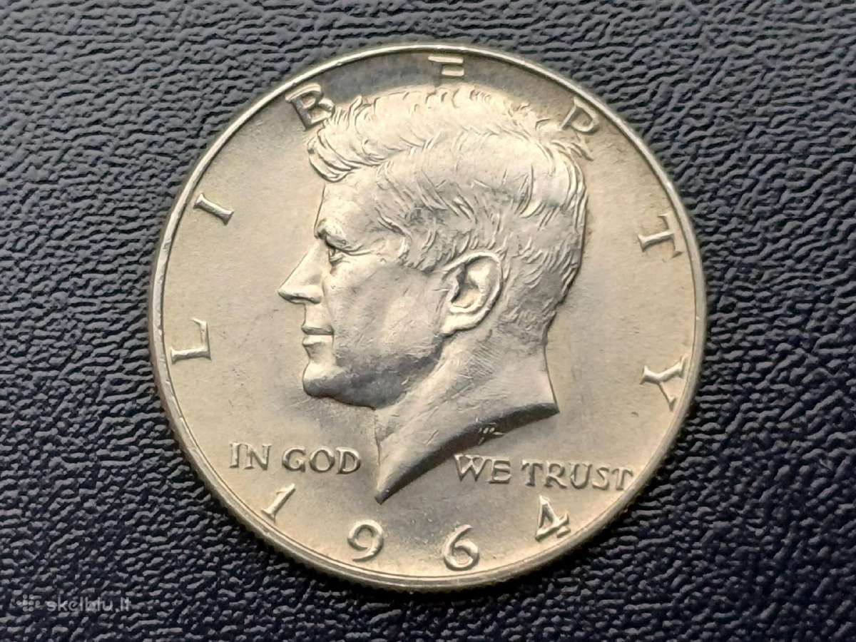 Pusė dolerio 1964m. JAV sidabras - nuotraukos Nr. 3
