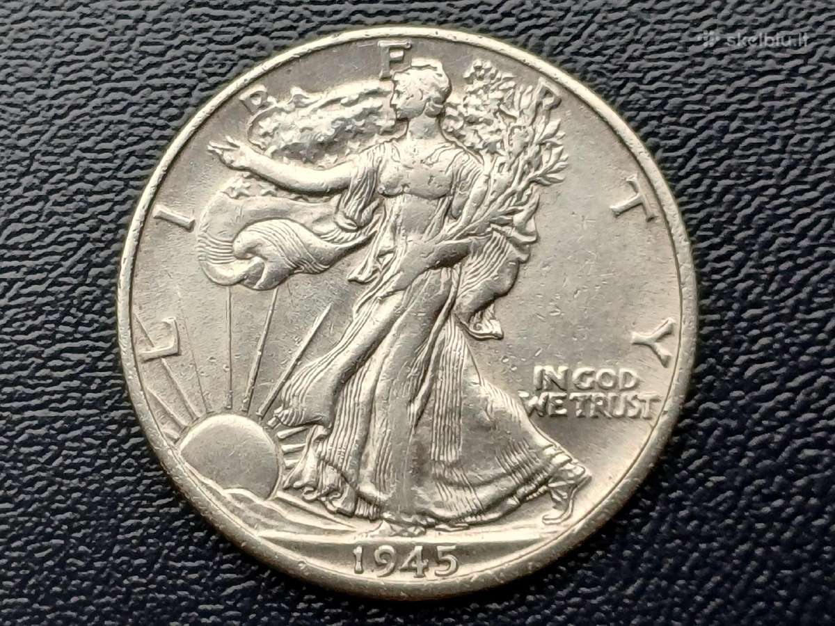 Puse dolerio 1945d. JAV sidabras - nuotraukos Nr. 2