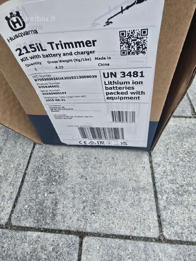 Husqvarna 215il trimerisž.naujas.akumuliatorinė žo - nuotraukos Nr. 5