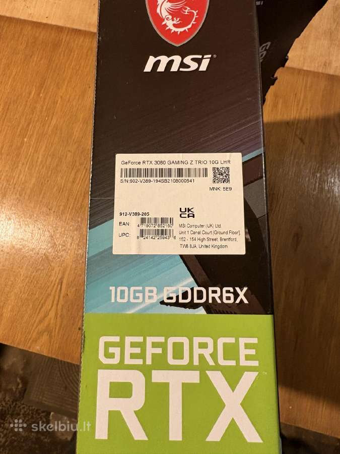 Msi Geforce Rtx 3080 Gaming Z Trio 10gb Gddr6 - nuotraukos Nr. 6