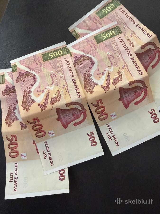500 litų kupiūros 4vnt - nuotraukos Nr. 2