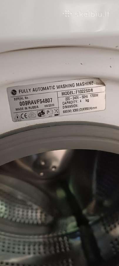 LG skalbimo mašina - nuotraukos Nr. 2