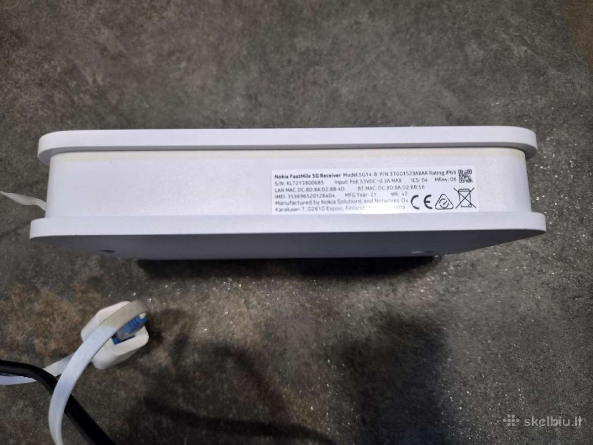 Nokia Fastmile 5G modemas + Asus Wi-fi 6 - nuotraukos Nr. 2
