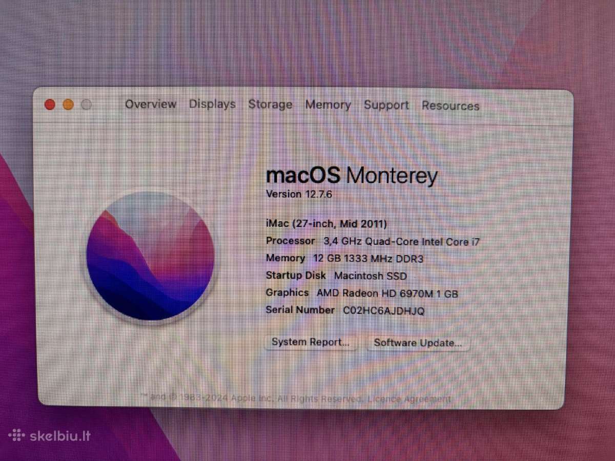 iMac 27 2011 - nuotraukos Nr. 2