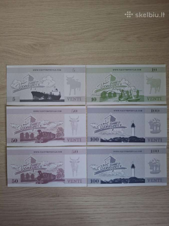 Ventspilio banknotų rinkinys, 6 vnt. - nuotraukos Nr. 2