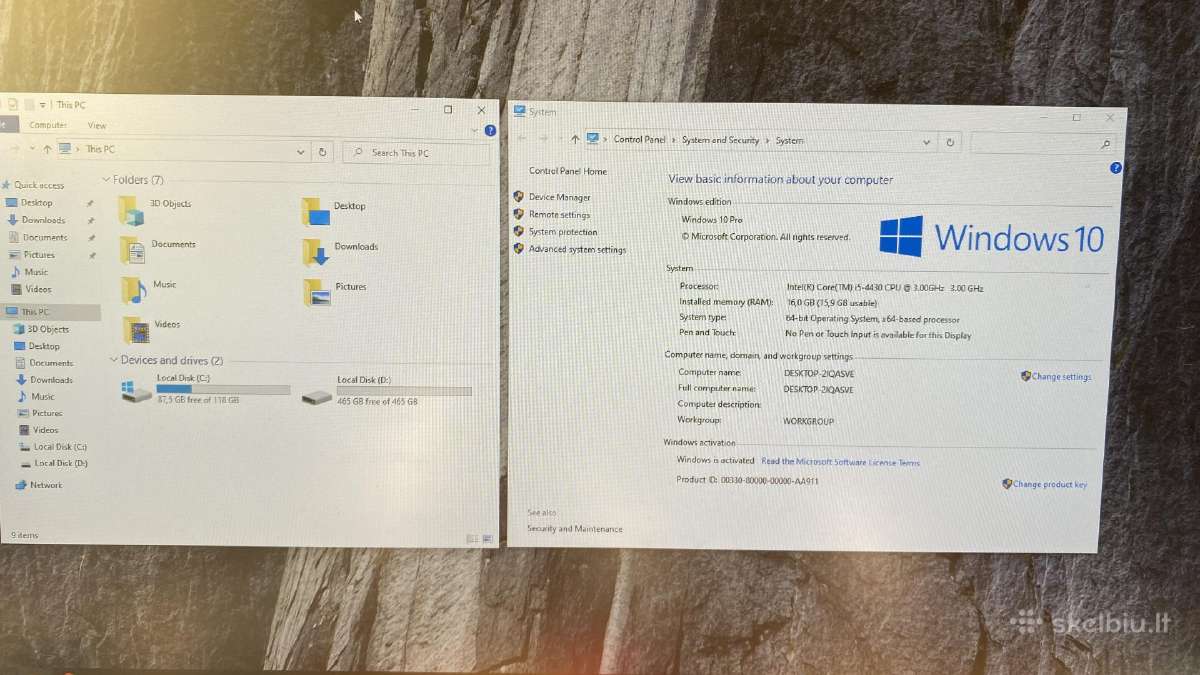 Kompaktiškas Lenovo M83 - 4 core i5, 16gb, SSD - nuotraukos Nr. 4