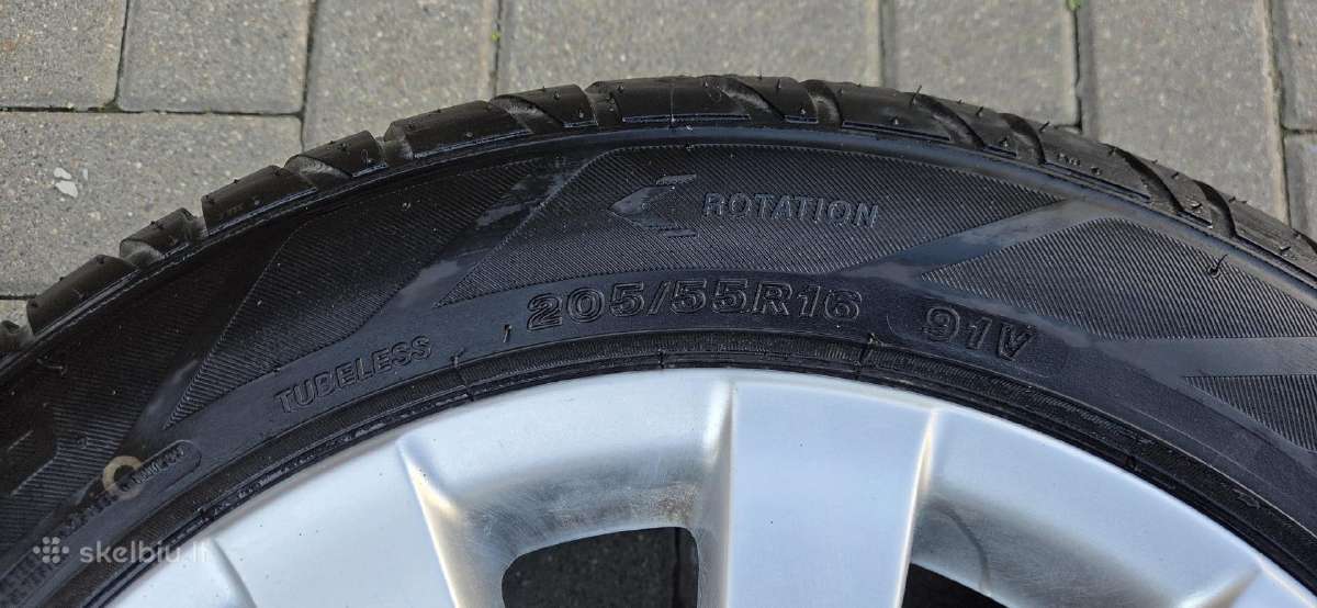 VW, 5x112, Borbet R16, 7j16h2, Et45 +205/55, 5mm - nuotraukos Nr. 3
