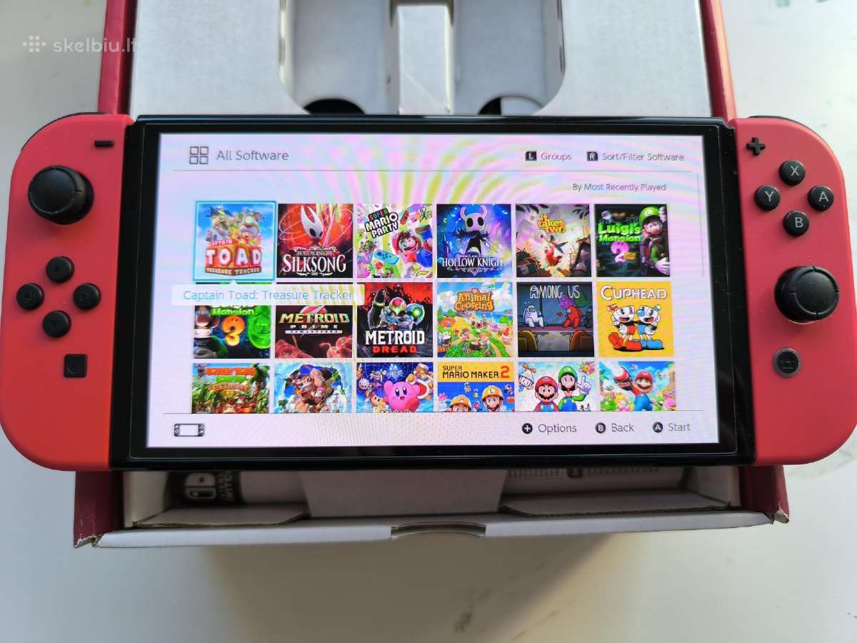 Atrištas Nintendo Switch Oled 256gb Mario Red - nuotraukos Nr. 8