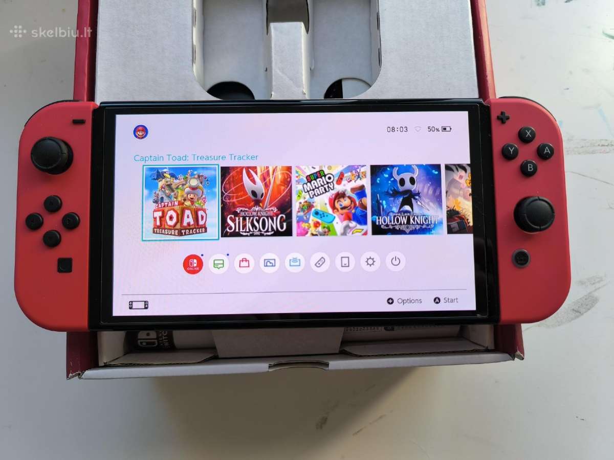 Atrištas Nintendo Switch Oled 256gb Mario Red - nuotraukos Nr. 9