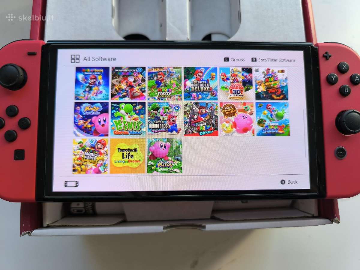 Atrištas Nintendo Switch Oled 256gb Mario Red - nuotraukos Nr. 10