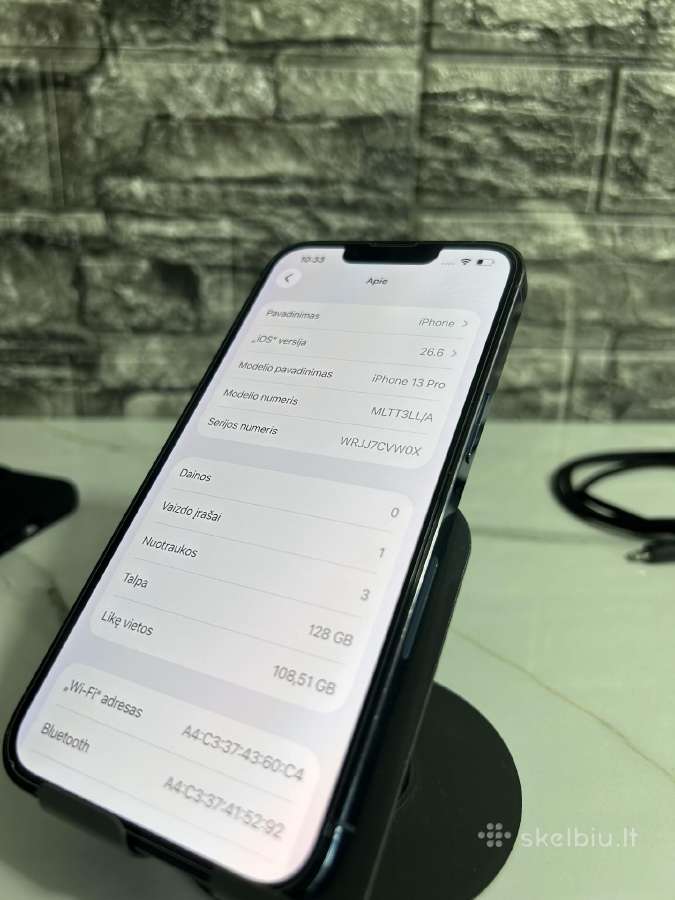 iPhone 13 Pro 128gb 80% Light Blue - nuotraukos Nr. 8