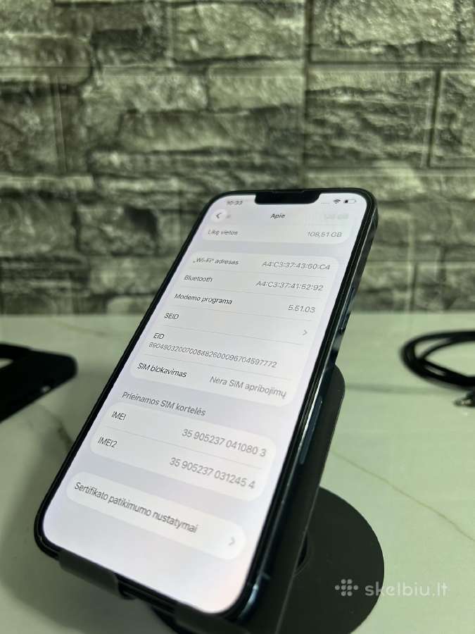 iPhone 13 Pro 128gb 80% Light Blue - nuotraukos Nr. 9
