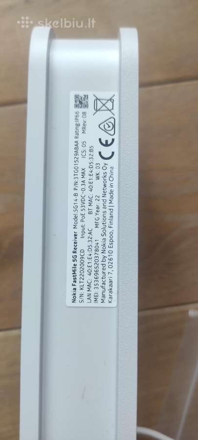 Nokia Fastmile 5G Receiver 5g14-b / 5G Modem - nuotraukos Nr. 3