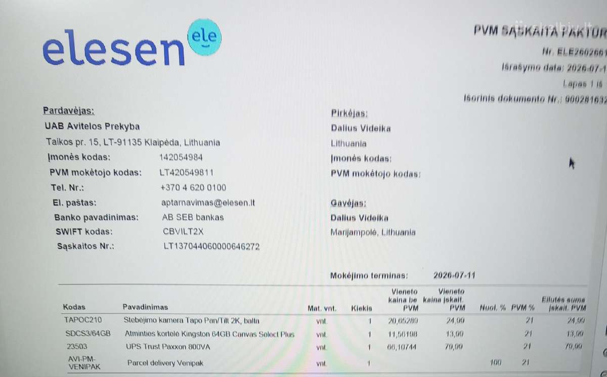 Išorinis energijos kaupiklis ("Ups") "Trust". - nuotraukos Nr. 4