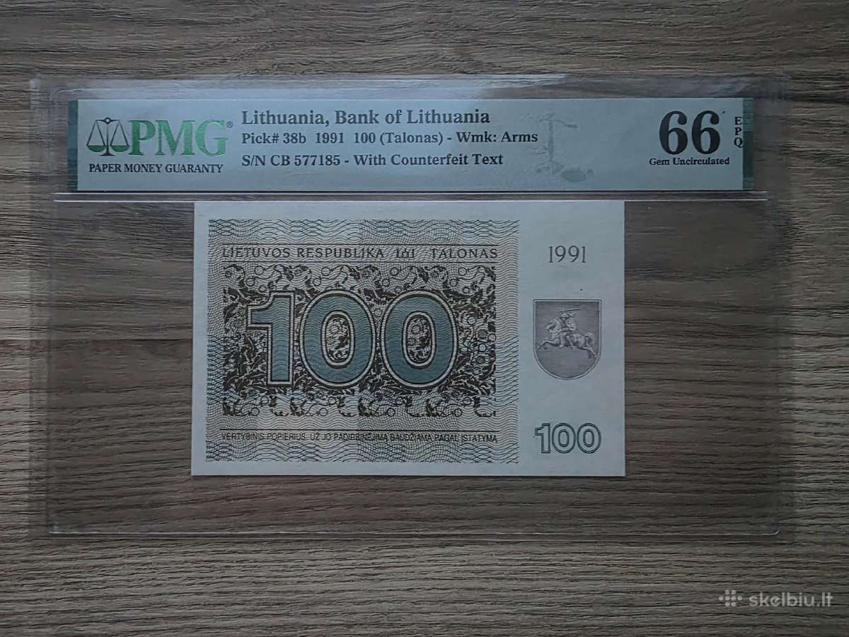 1991 metų 135 ir 100 talonai Pmg66 - nuotraukos Nr. 7