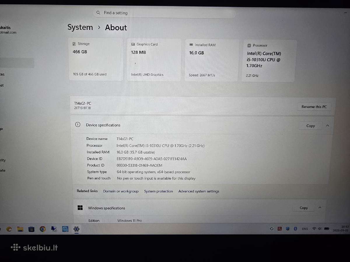 Lenovo T14s G1 - nuotraukos Nr. 4