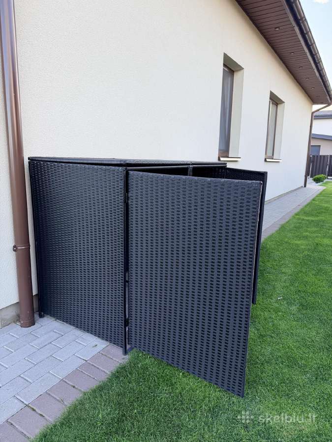 Konteinerių stoginė vidaxl 148x80x111 cm - nuotraukos Nr. 9