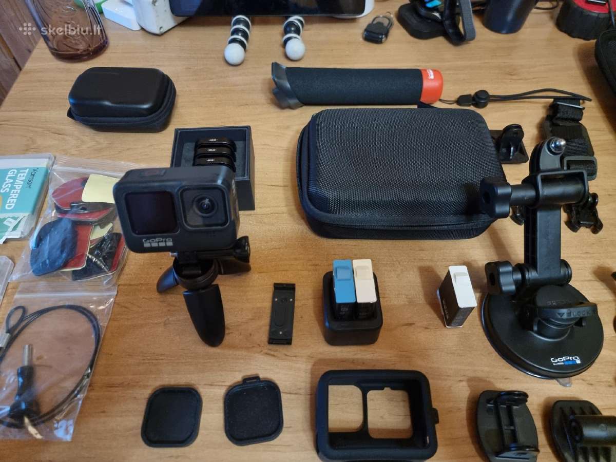 Gopro Hero 9 Black + 3 baterijos + daug priedų - nuotraukos Nr. 2